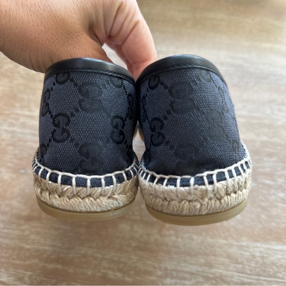 Gucci GG Canvas Espadrille Black Size 39.5 - Picture 6 of 10